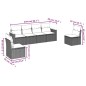 vidaXL Set de sofás de jardín 6 piezas y cojines ratán sintético negro vidaXL Set de sofás de jardín 6 piezas y cojines ratán sintético negro