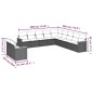 vidaXL Set de sofás de jardín 11 pzas y cojines ratán sintético negro vidaXL Set de sofás de jardín 11 pzas y cojines ratán sintético negro