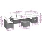 vidaXL Set de sofás de jardín 7 piezas con cojines ratán PE gris vidaXL Set de sofás de jardín 7 piezas con cojines ratán PE gris