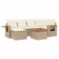 vidaXL Set sofás de jardín 7 piezas y cojines ratán sintético beige vidaXL Set sofás de jardín 7 piezas y cojines ratán sintético beige