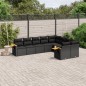 vidaXL Set de sofás de jardín 8 piezas y cojines ratán sintético negro vidaXL Set de sofás de jardín 8 piezas y cojines ratán sintético negro
