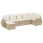 vidaXL Set sofás de jardín 7 piezas y cojines ratán sintético beige vidaXL Set sofás de jardín 7 piezas y cojines ratán sintético beige