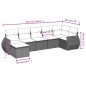 vidaXL Set sofás de jardín 7 piezas y cojines ratán sintético beige vidaXL Set sofás de jardín 7 piezas y cojines ratán sintético beige