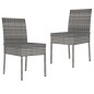 vidaXL Sillas de comedor de jardín 2 unidades ratán sintético gris vidaXL Sillas de comedor de jardín 2 unidades ratán sintético gris