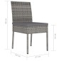 vidaXL Sillas de comedor de jardín 2 unidades ratán sintético gris vidaXL Sillas de comedor de jardín 2 unidades ratán sintético gris