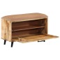 vidaXL Banco zapatero madera maciza de mango 80x30x45 cm vidaXL Banco zapatero madera maciza de mango 80x30x45 cm