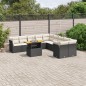 vidaXL Set de sofás de jardín 11 pzas y cojines ratán sintético negro vidaXL Set de sofás de jardín 11 pzas y cojines ratán sintético negro