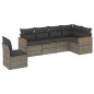 vidaXL Set de muebles de jardín 6 pzas y cojines ratán sintético gris