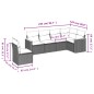vidaXL Set de muebles de jardín 6 pzas y cojines ratán sintético gris