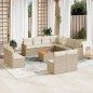 vidaXL Set de sofás de jardín 12 pzas y cojines ratán sintético marrón vidaXL Set de sofás de jardín 12 pzas y cojines ratán sintético marrón