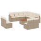 vidaXL Set de sofás de jardín 12 pzas y cojines ratán sintético marrón vidaXL Set de sofás de jardín 12 pzas y cojines ratán sintético marrón