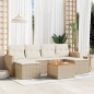 vidaXL Set sofás de jardín 7 piezas y cojines ratán sintético beige vidaXL Set sofás de jardín 7 piezas y cojines ratán sintético beige