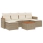 vidaXL Set sofás de jardín 7 piezas y cojines ratán sintético beige vidaXL Set sofás de jardín 7 piezas y cojines ratán sintético beige