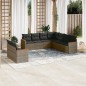 vidaXL Set de muebles de jardín 9 pzas y cojines ratán sintético gris vidaXL Set de muebles de jardín 9 pzas y cojines ratán sintético gris