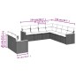 vidaXL Set de muebles de jardín 9 pzas y cojines ratán sintético gris vidaXL Set de muebles de jardín 9 pzas y cojines ratán sintético gris