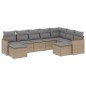 vidaXL Set de sofás de jardín 9 pzas con cojines ratán sintético beige vidaXL Set de sofás de jardín 9 pzas con cojines ratán sintético beige
