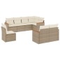 vidaXL Juego de sofás de jardín con cojines beige 8 pzas ratán PE vidaXL Juego de sofás de jardín con cojines beige 8 pzas ratán PE