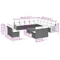 vidaXL Set de sofás de jardín 14 pzas con cojines ratán sintético gris vidaXL Set de sofás de jardín 14 pzas con cojines ratán sintético gris