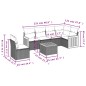 vidaXL Set de comedor de jardín 7 pzas y cojines ratán sintético negro vidaXL Set de comedor de jardín 7 pzas y cojines ratán sintético negro