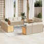 vidaXL Set de sofás de jardín 12 pzas y cojines ratán sintético marrón vidaXL Set de sofás de jardín 12 pzas y cojines ratán sintético marrón