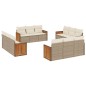 vidaXL Set de sofás de jardín 12 pzas y cojines ratán sintético marrón vidaXL Set de sofás de jardín 12 pzas y cojines ratán sintético marrón