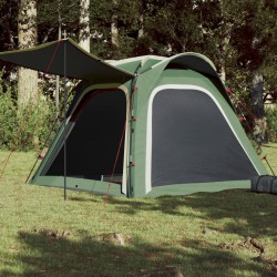 vidaXL Tienda de campaña 4 personas tafetán 185T verde 240x221x160 cm