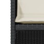vidaXL Mesita y sillas con cojines 3 piezas ratán sintético negro vidaXL Mesita y sillas con cojines 3 piezas ratán sintético negro