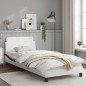 vidaXL Estructura de cama con cabecero cuero sintético blanco y negro vidaXL Estructura de cama con cabecero cuero sintético blanco y negro