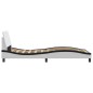vidaXL Estructura de cama con cabecero cuero sintético blanco y negro vidaXL Estructura de cama con cabecero cuero sintético blanco y negro