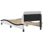 vidaXL Estructura de cama con cabecero cuero sintético blanco y negro vidaXL Estructura de cama con cabecero cuero sintético blanco y negro