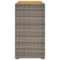 vidaXL Mesa auxiliar jardín tapa madera ratán PE gris 100x40x75 cm vidaXL Mesa auxiliar jardín tapa madera ratán PE gris 100x40x75 cm
