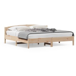vidaXL Estructura de cama con cabecero madera maciza de pino 200x200cm