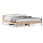 vidaXL Estructura de cama con cabecero madera maciza de pino 200x200cm vidaXL Estructura de cama con cabecero madera maciza de pino 200x200cm