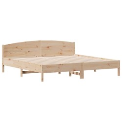 vidaXL Estructura de cama con cabecero madera maciza de pino 200x200cm
