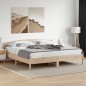 vidaXL Estructura de cama con cabecero madera maciza de pino 200x200cm vidaXL Estructura de cama con cabecero madera maciza de pino 200x200cm
