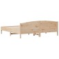 vidaXL Estructura de cama con cabecero madera maciza de pino 200x200cm vidaXL Estructura de cama con cabecero madera maciza de pino 200x200cm