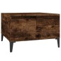 vidaXL Mesa de centro madera contrachapada roble ahumado 55x55x36,5 cm