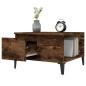 vidaXL Mesa de centro madera contrachapada roble ahumado 55x55x36,5 cm