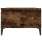 vidaXL Mesa de centro madera contrachapada roble ahumado 55x55x36,5 cm