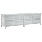 vidaXL Arcón de jardín madera maciza abeto blanco 198,5x50x56,5 cm vidaXL Arcón de jardín madera maciza abeto blanco 198,5x50x56,5 cm