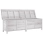vidaXL Arcón de jardín madera maciza abeto blanco 198,5x50x56,5 cm vidaXL Arcón de jardín madera maciza abeto blanco 198,5x50x56,5 cm