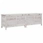 vidaXL Arcón de jardín madera maciza abeto blanco 198,5x50x56,5 cm vidaXL Arcón de jardín madera maciza abeto blanco 198,5x50x56,5 cm