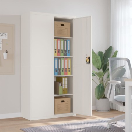 vidaXL Armario archivador de acero blanco 90x40x180 cm