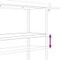 vidaXL Armario archivador de acero blanco 90x40x180 cm