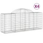 vidaXL Cestas de gaviones 4 uds forma de arco hierro 200x50x80/100 cm vidaXL Cestas de gaviones 4 uds forma de arco hierro 200x50x80/100 cm