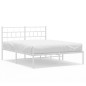 vidaXL Estructura de cama de metal con cabecero blanca 150x200 cm