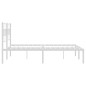 vidaXL Estructura de cama de metal con cabecero blanca 150x200 cm