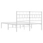 vidaXL Estructura de cama de metal con cabecero blanca 150x200 cm