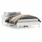 vidaXL Estructura de cama con cabecero madera pino blanco 160x200 cm vidaXL Estructura de cama con cabecero madera pino blanco 160x200 cm