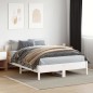 vidaXL Estructura de cama con cabecero madera pino blanco 160x200 cm vidaXL Estructura de cama con cabecero madera pino blanco 160x200 cm